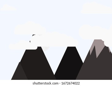 Montañas Panorame Resumen de arte generativo colocado al azar ilustración de fondo