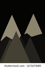 Montañas Panorame Resumen de arte generativo colocado al azar ilustración de fondo