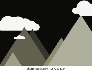 Montañas Panorame Resumen de arte generativo colocado al azar ilustración de fondo