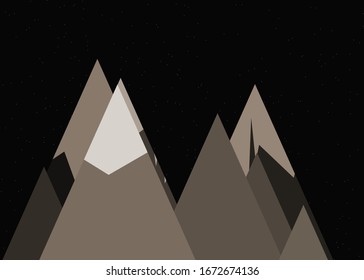 Montañas Panorame Resumen de arte generativo colocado al azar ilustración de fondo