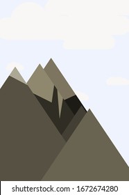 Montañas Panorame Resumen de arte generativo colocado al azar ilustración de fondo