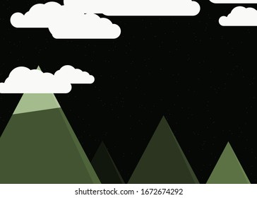 Montañas Panorame Resumen de arte generativo colocado al azar ilustración de fondo