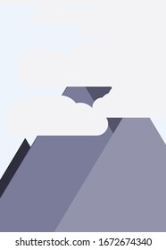 Mountains Panorame Abstract Random Placed Generative Art background illustration