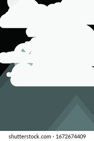 Mountains Panorame Abstract Random Placed Generative Art background illustration