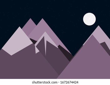 Montañas Panorame Resumen de arte generativo colocado al azar ilustración de fondo