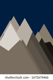 Montañas Panorame Resumen de arte generativo colocado al azar ilustración de fondo