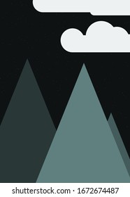 Montañas Panorame Resumen de arte generativo colocado al azar ilustración de fondo