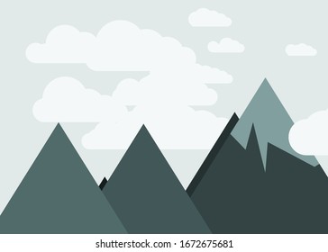 Montañas Panorame Resumen de arte generativo colocado al azar ilustración de fondo