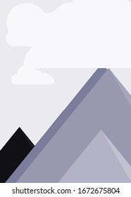 Mountains Panorame Abstract Random Placed Generative Art background illustration
