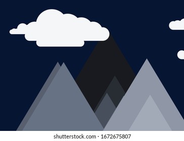 Montañas Panorame Resumen de arte generativo colocado al azar ilustración de fondo