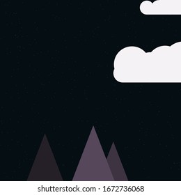 Mountains Panorame Abstract Random Placed Generative Art background illustration