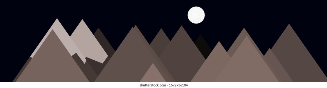 Montañas Panorame Resumen de arte generativo colocado al azar ilustración de fondo