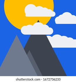 Montañas Panorame Resumen de arte generativo colocado al azar ilustración de fondo