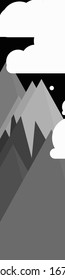 Mountains Panorame Abstract Random Placed Generative Art background illustration