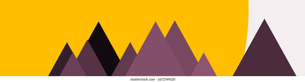 Mountains Panorame Abstract Random Placed Generative Art background illustration