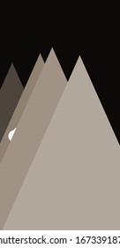 Mountains Panorame Abstract Random Placed Generative Art background illustration