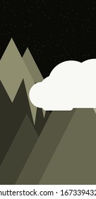 Montañas Panorame Resumen de arte generativo colocado al azar ilustración de fondo