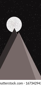 Montañas Panorame Resumen de arte generativo colocado al azar ilustración de fondo