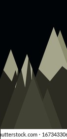 Montañas Panorame Resumen de arte generativo colocado al azar ilustración de fondo