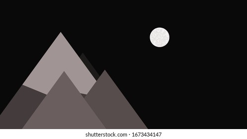 Montañas Panorame Resumen de arte generativo colocado al azar ilustración de fondo