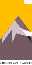 Mountains Panorame Abstract Random Placed Generative Art background illustration