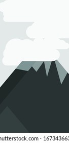 Montañas Panorame Resumen de arte generativo colocado al azar ilustración de fondo