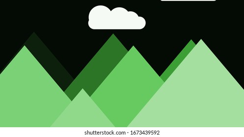 Montañas Panorame Resumen de arte generativo colocado al azar ilustración de fondo
