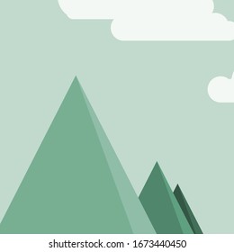 Mountains Panorame Abstract Random Placed Generative Art background illustration