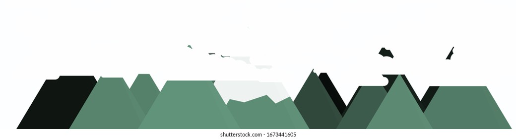 Mountains Panorame Abstract Random Placed Generative Art background illustration