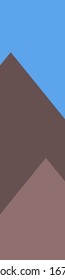 Mountains Panorame Abstract Random Placed Generative Art background illustration