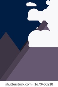 Mountains Panorame Abstract Random Placed Generative Art background illustration