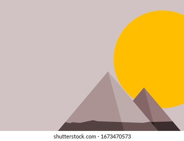 Montañas Panorame Resumen de arte generativo colocado al azar ilustración de fondo