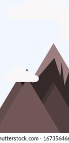 Montañas Panorama con ilustración de fondo de arte generativo colocado al azar lunar