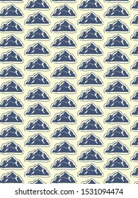 mountains pattern on pastel background