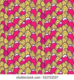 Mountains pattern. Vector seamless pattern with hills and peaks.