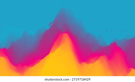 Mountains peak. Landscape. Abstract background. Vector illustration for brochure, poster, cover, card, presentation, flyer or banner.