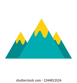 mountains peak on white background