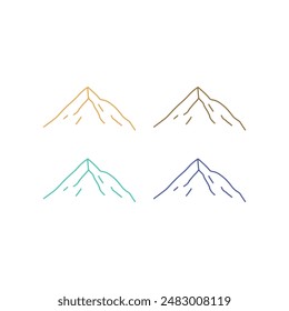 Mountains Peak Travel Adventure Hills Resort Logo Sign Symbol