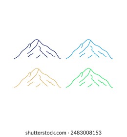 Mountains Peak Travel Adventure Hills Resort Logo Sign Symbol