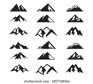 mountains peak vector icon logo design template