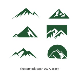 mountains peak vector icon logo design template