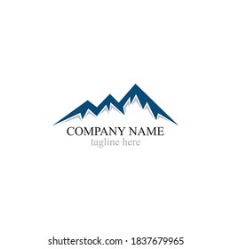 mountains peak vector icon logo design template