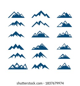 mountains peak vector icon logo design template