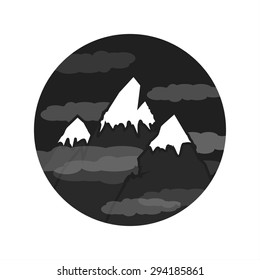 mountains peak w&b style