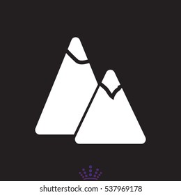 mountains, picture, icon, vector illustration EPS 10