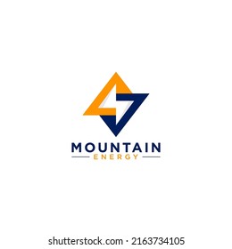 Mountains Power logo. This design is suitable for businesses related to renewable resources, and much more.