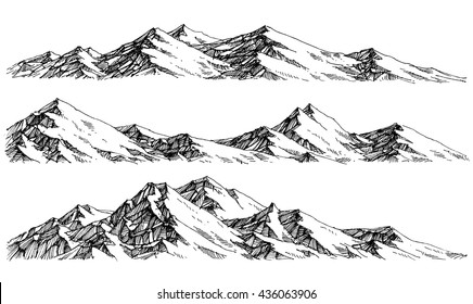 Mountains ranges  Vector panorama