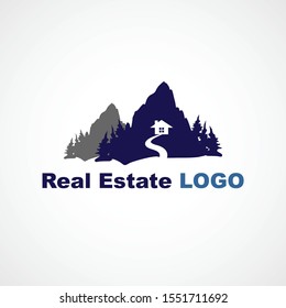 mountains real estate logotype, smart icons for company