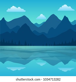 Landscape Mountain Sea Usable Background Wallpaper Stock Vector ...