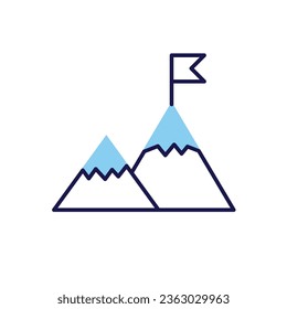 Mountains related vector icon. Isolated on white background. Vector illustration